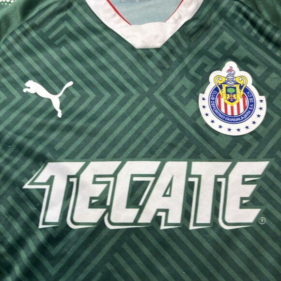 Puma CD Guadalajara Soccer Jersey Green 2017 2018 3rd Kit Men’s M Liga MX Tecate - Picture 4 of 8
